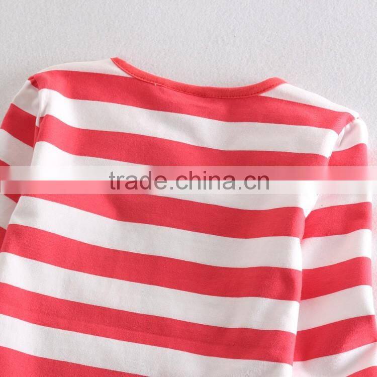 (F4565) factory girls t shirts animal embroidery children's t shirts girls clothes autumn spring nova kids clothes