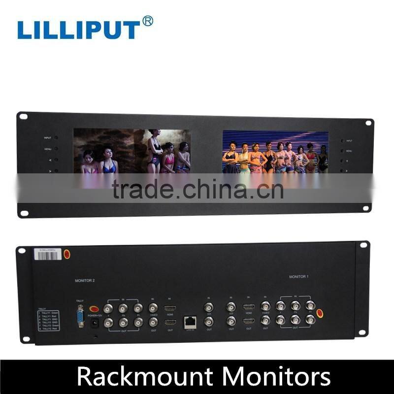 3U 7 inch Rackmount Monitors With Dual SDI HDMI Input and out