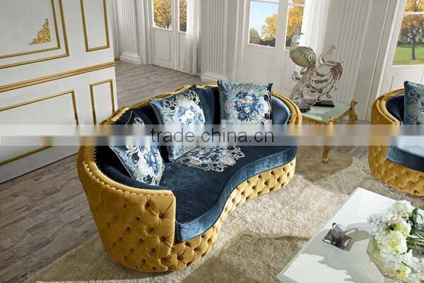 european new classic italian chesterfield design fabric sofa set AL033