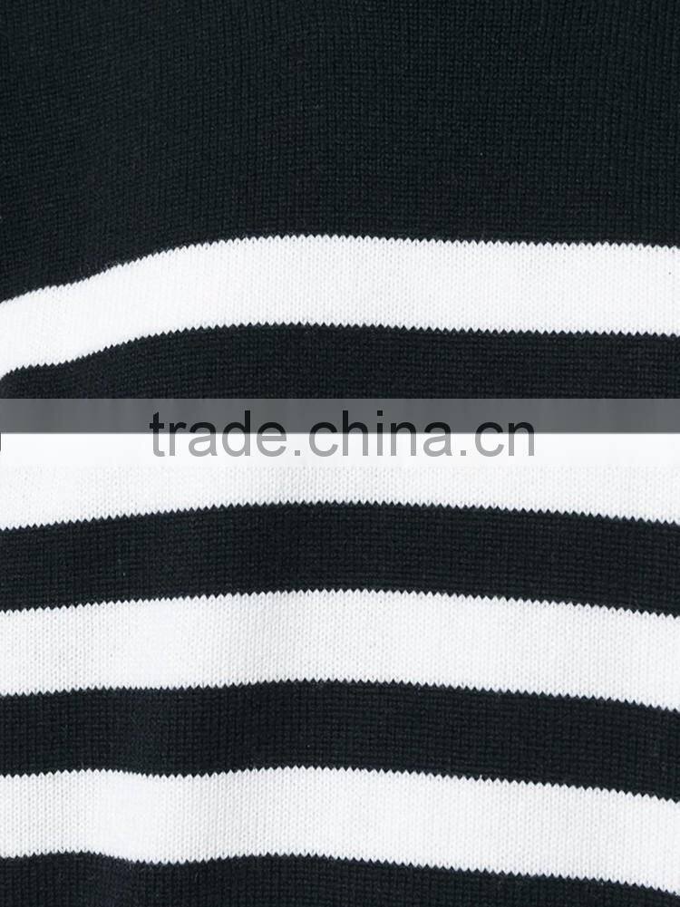 Hot sell woman fashion suit stripe wool sweater