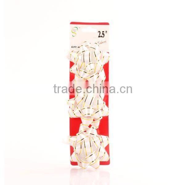 hot sell poly ribbon star bow plastic bow tie for gift