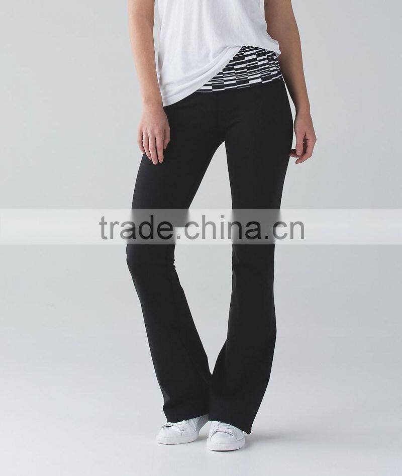 Women flares yoga pants Supplex wholesale long running pants
