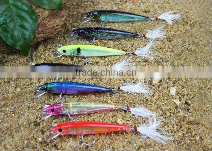 3D Eyes And VMC Hooks Fishing Lure Hard Plastic Fishing Lure