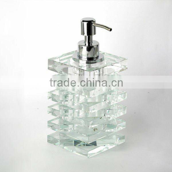 decorative glass soap liquid bottle