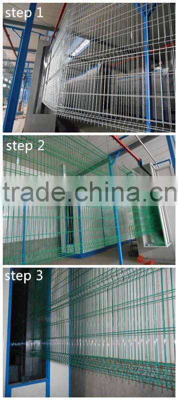 3 bends PVC coated square post fence