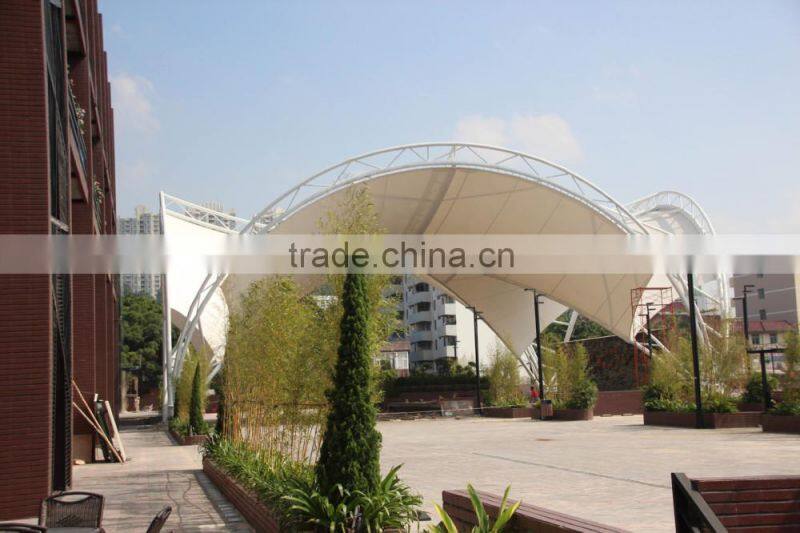 curved stage membrane structure, Unique appearance tensile membrane structure