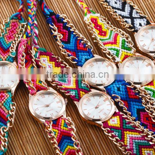 made in China vogue smart knitting hot charming colorful women watch(WJ-2775)