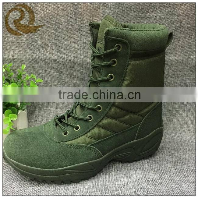 Hot selling army green leather tactical customer design military boots