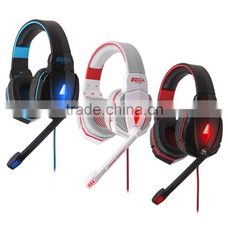 High quality comfortable stereo computer headphone gamer with mic