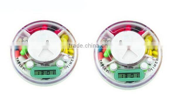 Multifunctional 4 Compartments Pill Box Timer Countdown Timer with Alarm Function