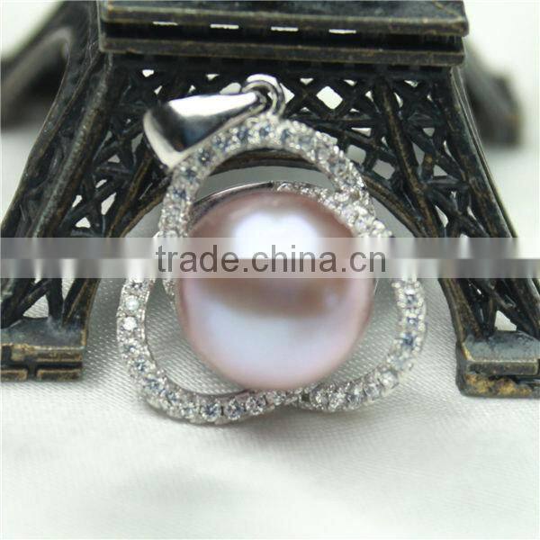 Natural pearl pendants jewelry mounting with 925 silver