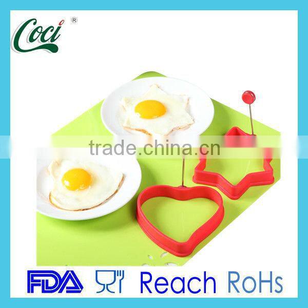 Popular Food Grade durable fashionable silicone egg rings