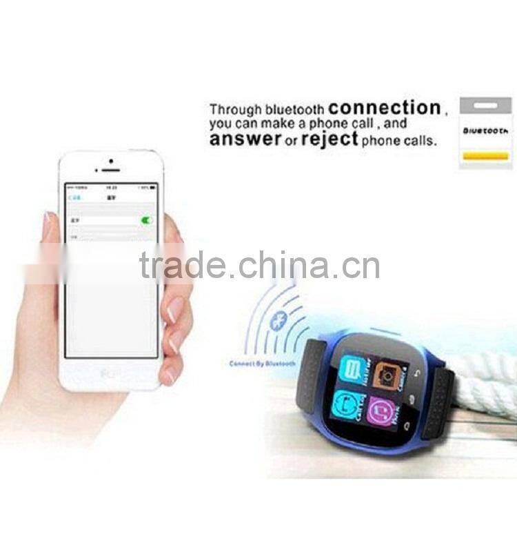 2015 hot and new products in China market smart watch with LED Display, romote control, Music Player for Mobile Phone