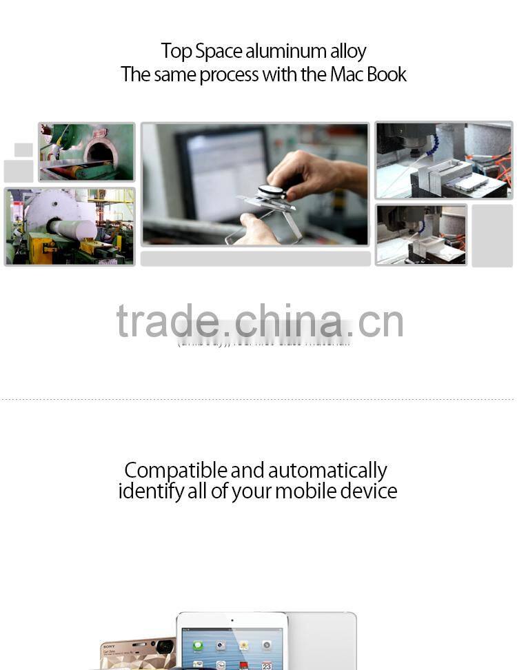 Aluminum portable powerbank 10000mah, mobile power bank battery charger