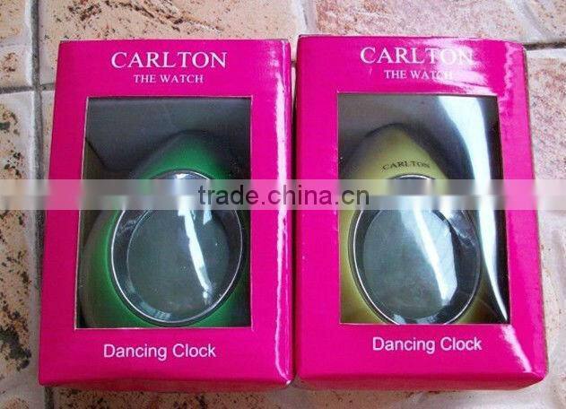 Pyramid shape color change talking calendar clock