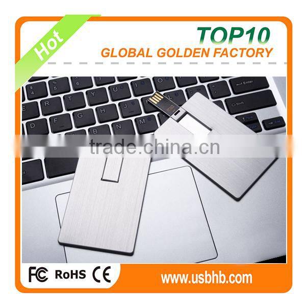 lightweight and practical metal credit card usb flash drive with low price