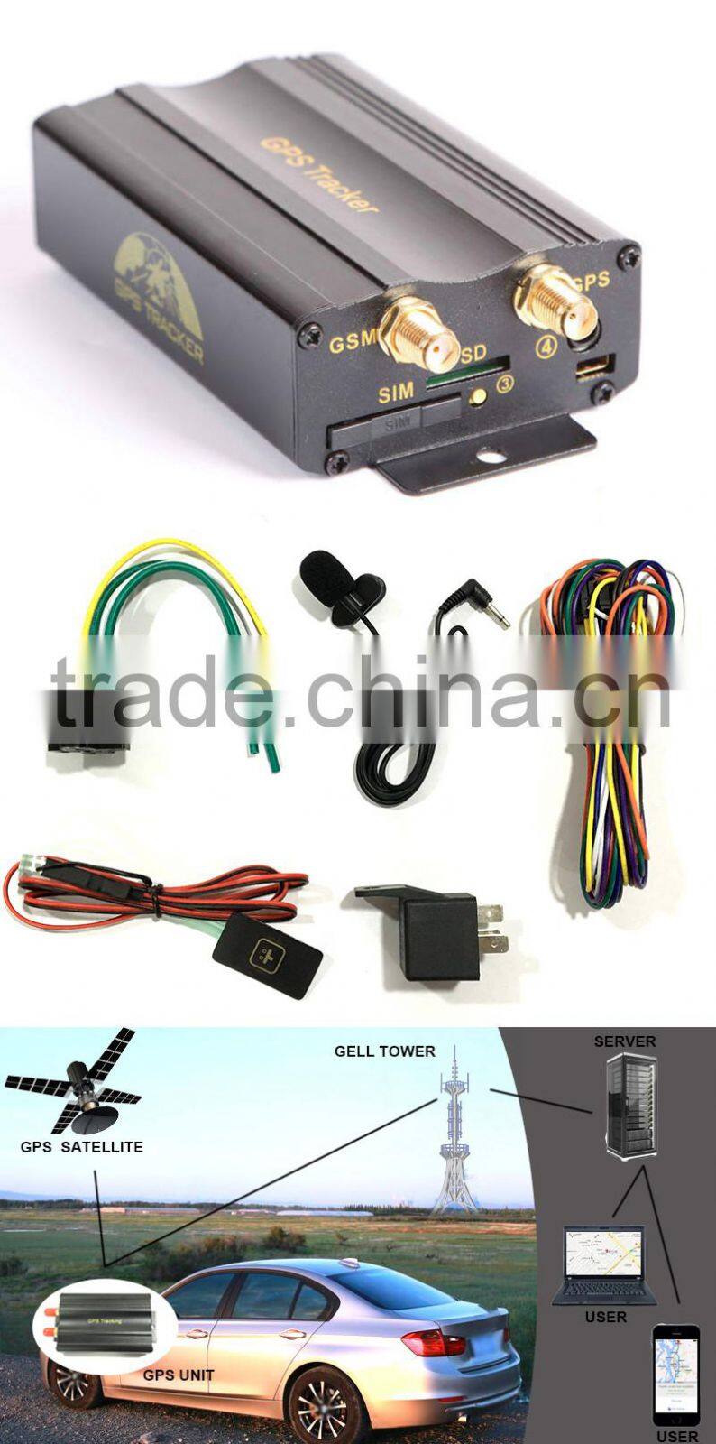 Hot Realtime Auto Vehicle Car GPS Tracker No Sim Card TK103 GPS Device SOS Alarm LBS