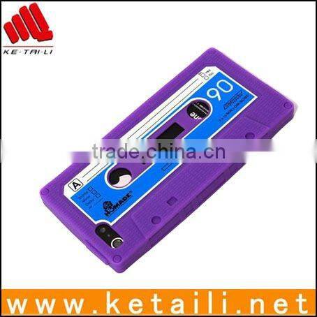 High quality silicone cassette tape skin cover for iphone 5