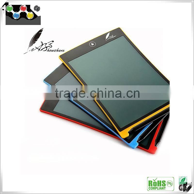 Colorful 8.5 inch paperless lcd writing tablets with black stylus pen, magic boogie board for children