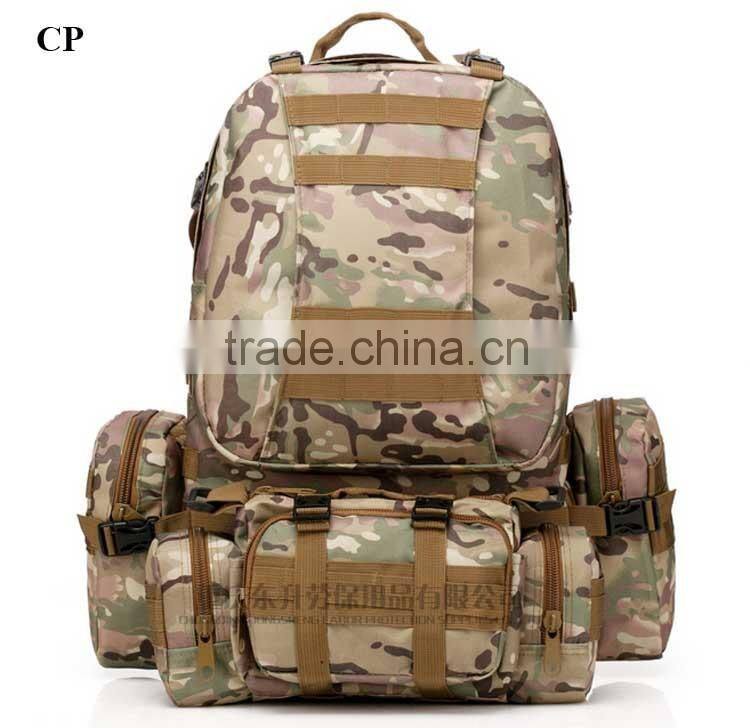 50L Camo Trekking Bag Military Camping mountain top backpack