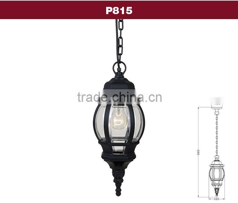 P815 outdoor pendant hanging light/plastic outdoor garden lamp/post light