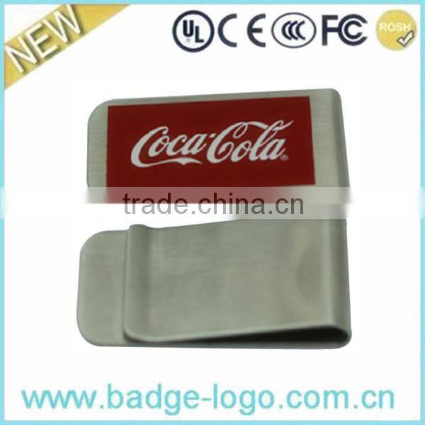 Letters logo stainless steel money clip