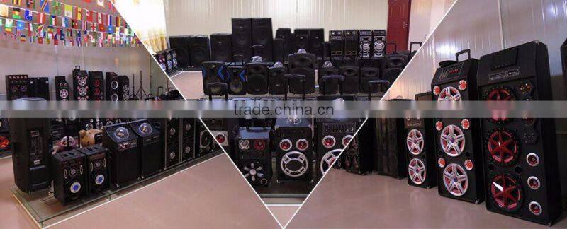 WILLICO double 15" big power speakers with bluetooth function, trolley plastic speakers WP-8