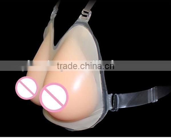600g-2000g per pairs pink beige transparent brown color avaliable one piece silicone breast forms China Supplier good services