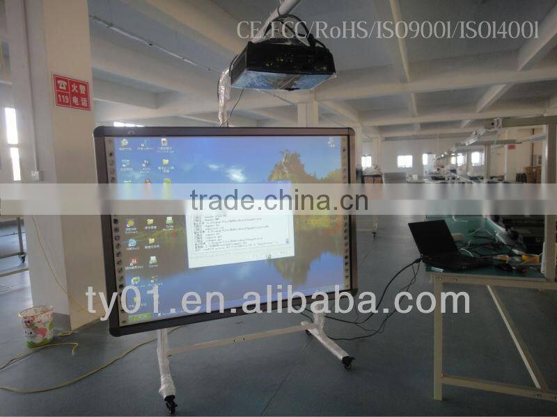 infrared interactive whiteboard with intelligent pen tray