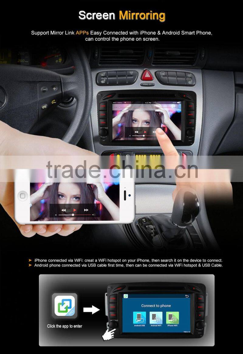 Wholesale price quad core Android 4.4 Car GPS for Mercedes Benz built in wifi bluetooth