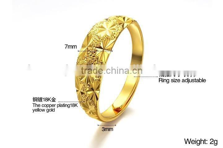 KSTONE High quality material cooper plating latest gold wedding ring