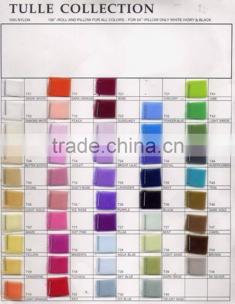 100% embroidery Silk tulle mesh netting tolle veil fabric for wedding dress bridal veil