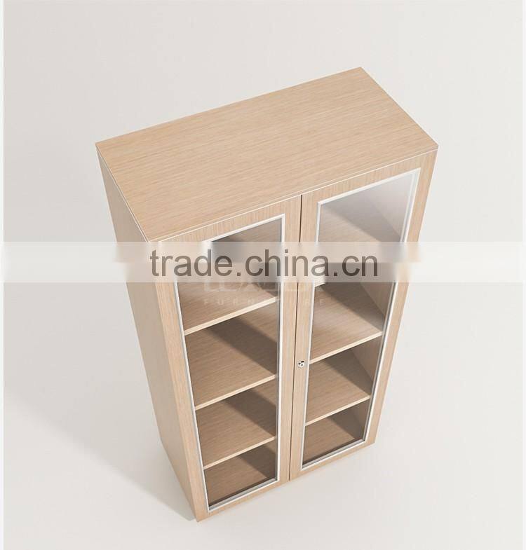 2016 Hot selling luxury champagne solid wood cabinets for office