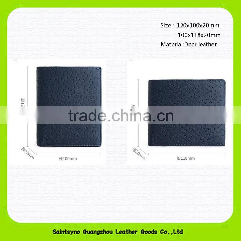 15609 High-end classical rfid blocking fashion business genuine leather men wallet