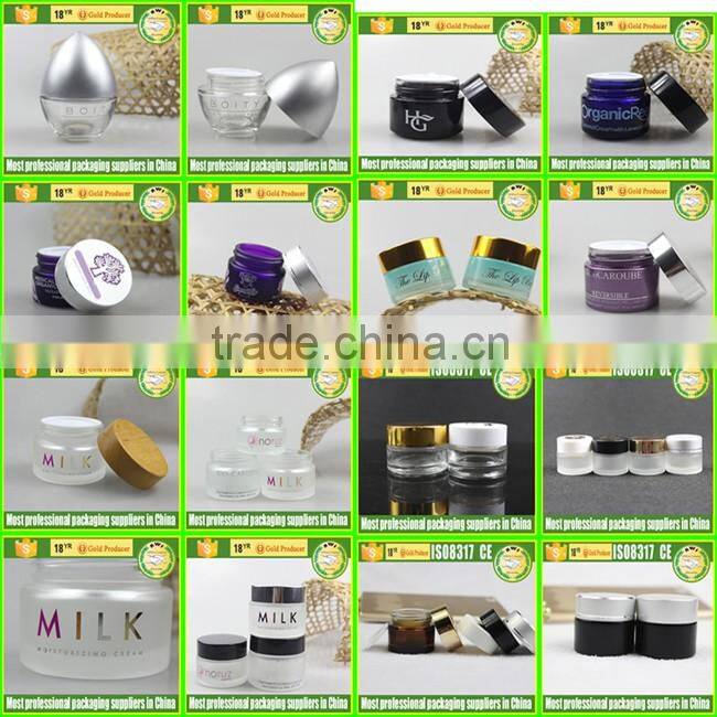 high quality cosmetic amber cream glass jar and essential oil glass bottle