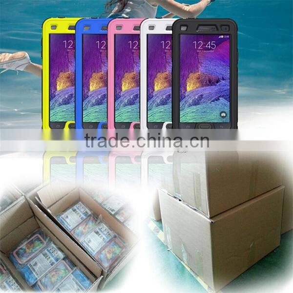 Shockproof Swimming Diving Waterproof Case for Samsung Galaxy Note 4 N9100 With Button