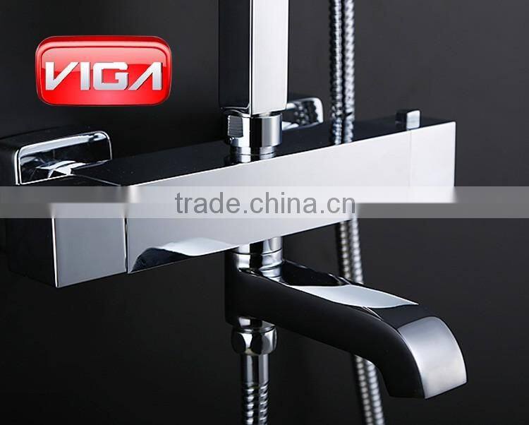Thermostatic bathroom shower set round shower column European shower faucet