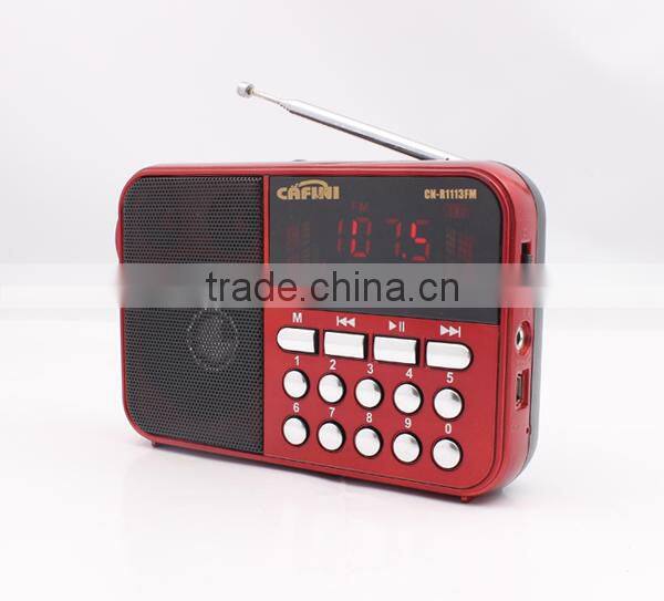 Digital led display USB TF BT player, Cafini digital portable FMradio