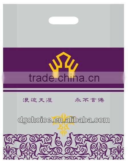 Custom made custom print punching bags die cut plastic bag with handle wholesale