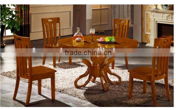 Unique design wooden base extendable dining table with square/round top