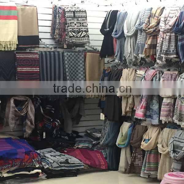 wholesale good price tartan yellow pure 100% cashmere scarf, cashmere shawl