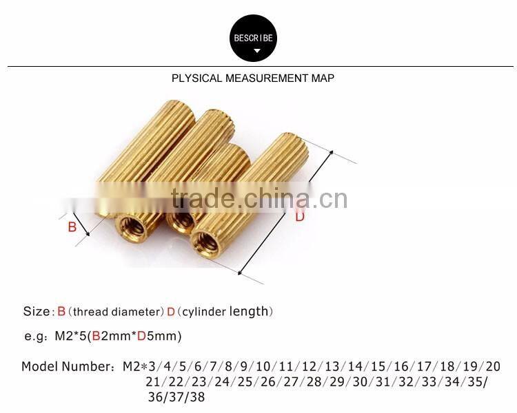 China manufacturer round knurled ruled thread cylinder stud screw