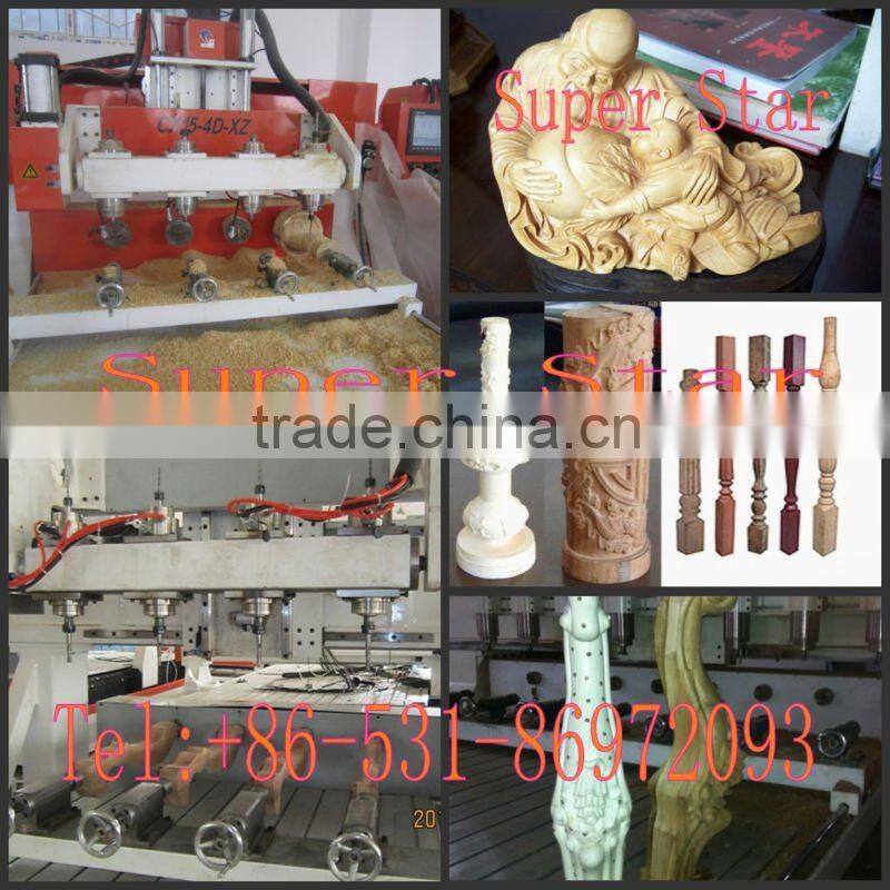 4 axis cnc 3d body statue carving machine