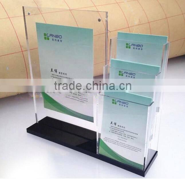 A4 clear acrylic brochure display stand holder