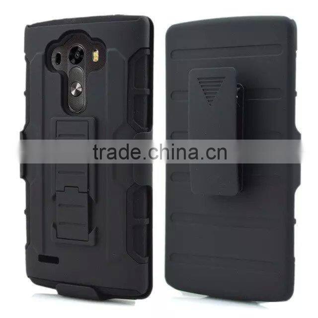 Fashion Black Anti-Shock Hybrid Combo Case Hard PC + TPU Back Cover for LG 3 4