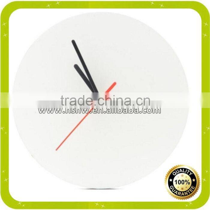 home decoration sublimation wooden MDF wall clock for heat transfer wholesales