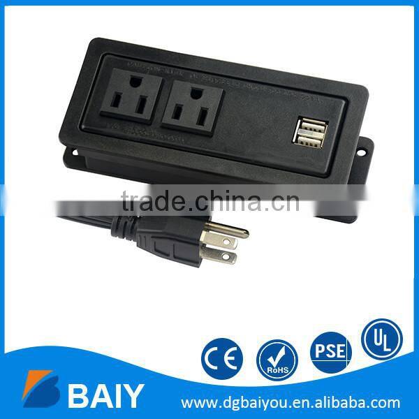 Best selling American plug conference table power desktop socket for desktop