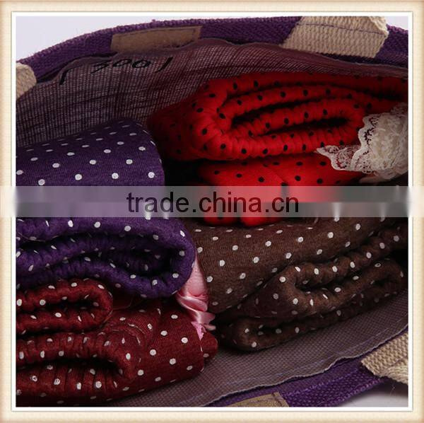 Top quality plain jute shopping bag with pvc