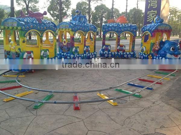 Fiberglass sea animation kids rides electric animal train rides ocean tourist train sale