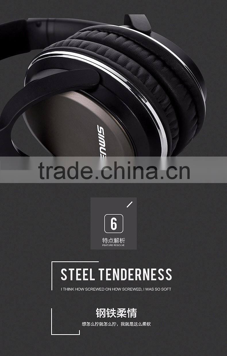 USA amazon hot selling headsets with 3.5 mm headsets jack black gold color available microphone wired headsets